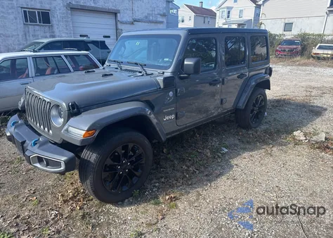 2023 Jeep Wrangler 4Xe Sahara 4X4 из США, поврежденный, VIN 1C4JJXP64PW695904